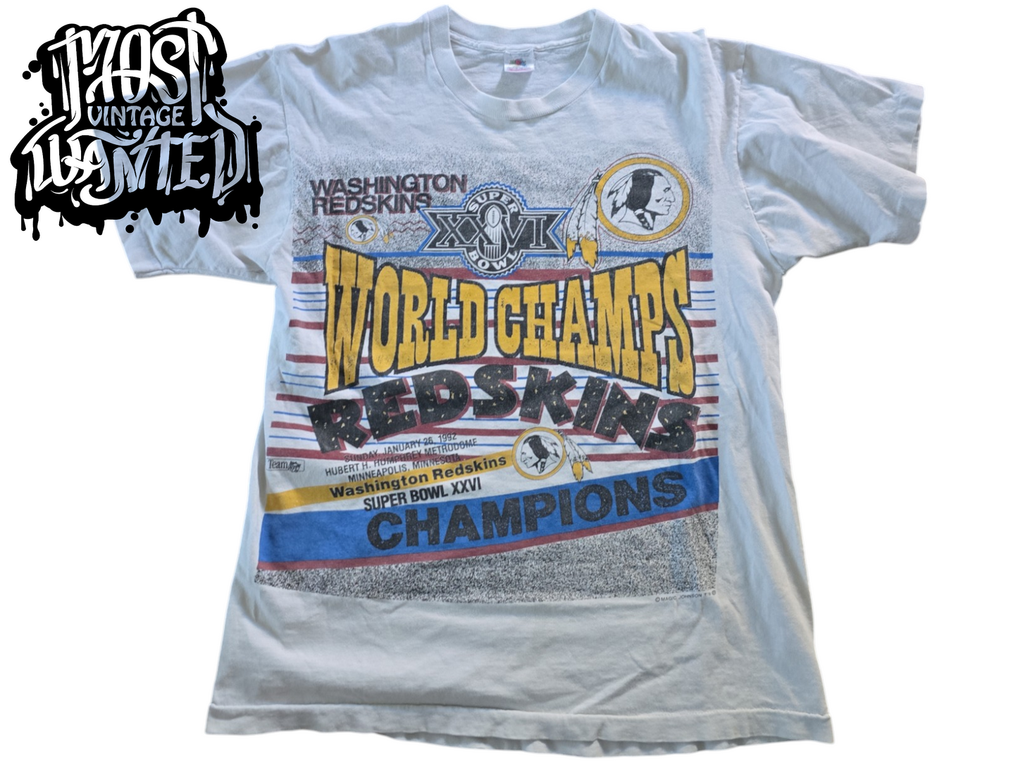 Vintage 1990s Washington Redskins Magic Johnson T's Graphic Shirt.