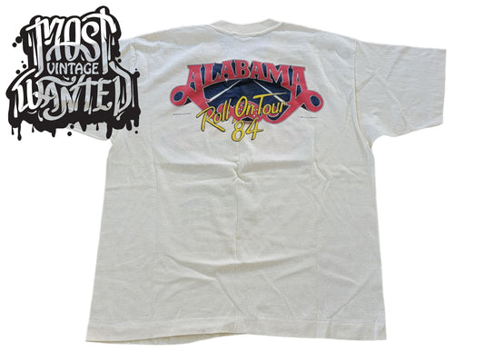 Vintage 1980s Alabama Band "Roll On Tour 84" Shirt